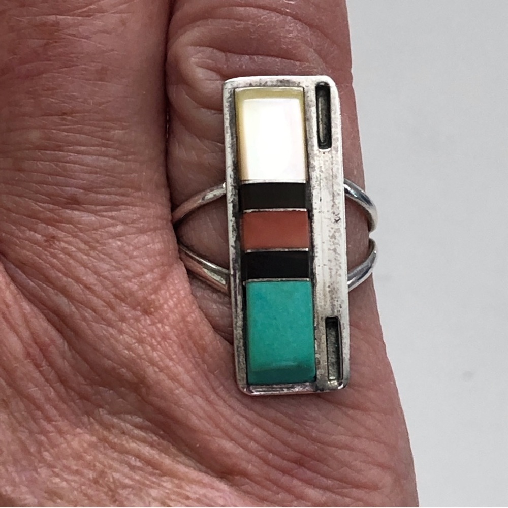 Vintage Martin & Esther Panteah Zuni Turquoise On… - image 7